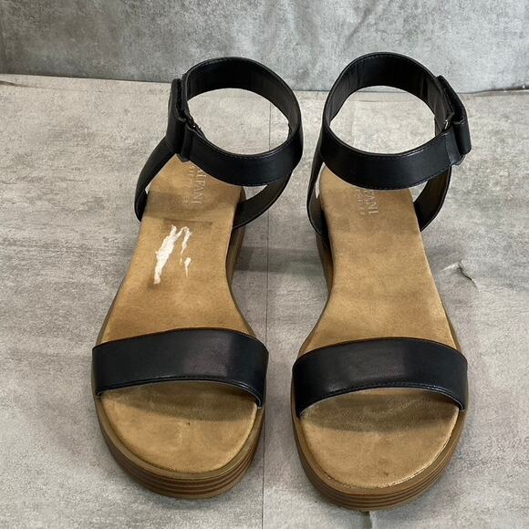 ALFANI Step N' Flex Women's Black Cherryll Sliver Flatform Wedge Sandals SZ 9.5 - Picture 3 of 11